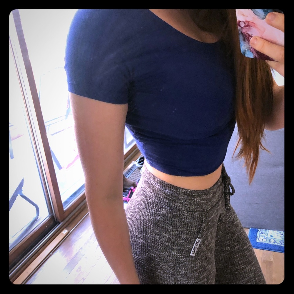 Royal blue American apparel crop top size small